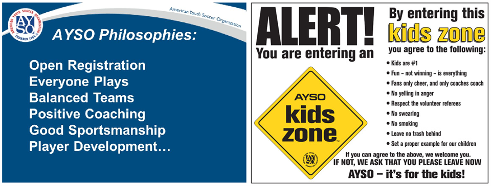 AYSO Philosophies and Kids Zone Pledge