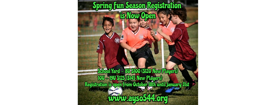 Spring Season Registration 