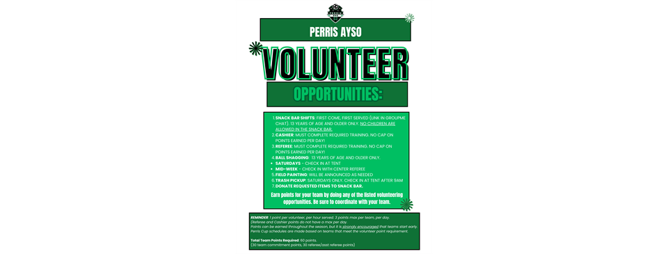 VOLUTEER POINTS