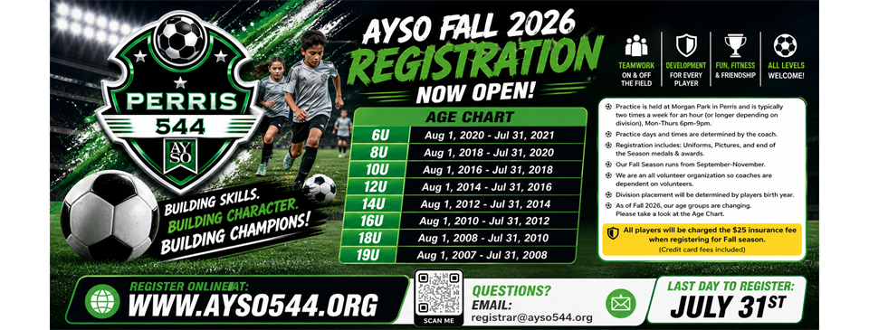 FALL REGISTRATION